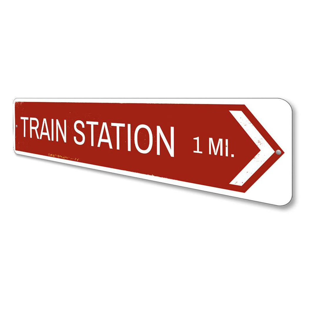 Train Station Arrow Sign