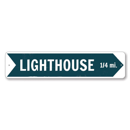 Lighthouse Metal Sign