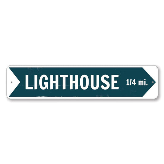 Lighthouse Metal Sign