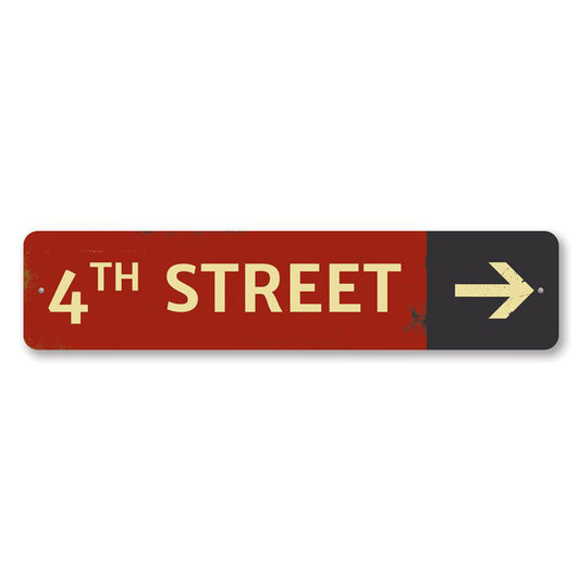 Street Name Directional Arrow Sign
