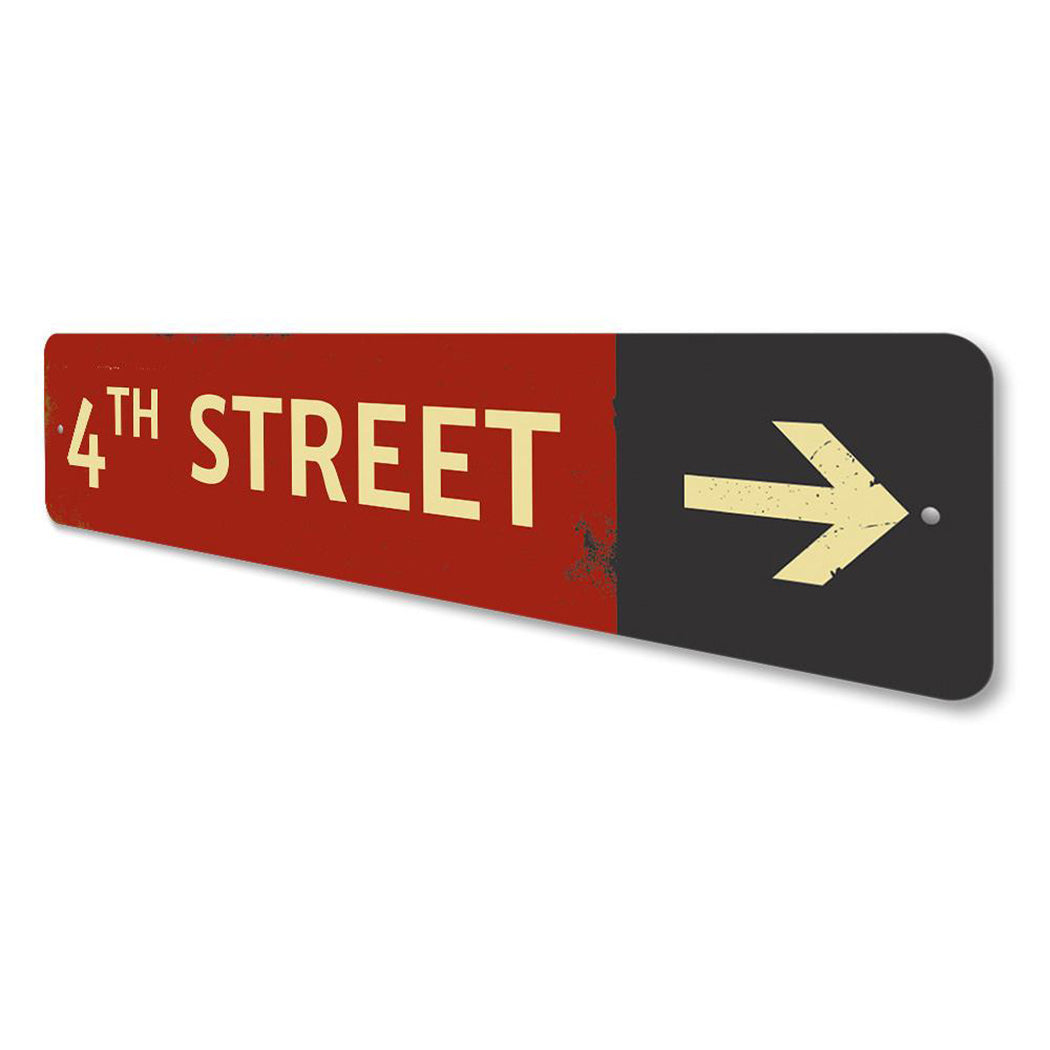 Street Name Directional Arrow Sign