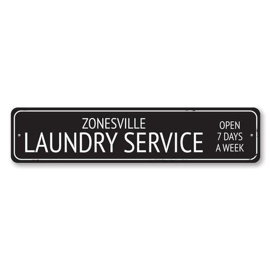 Laundry Service Metal Sign