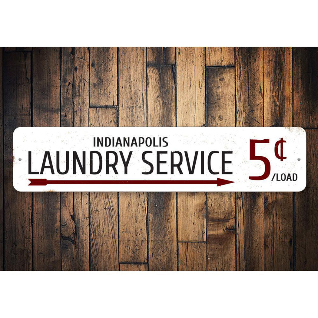 Laundry Service 5 Cents Sign