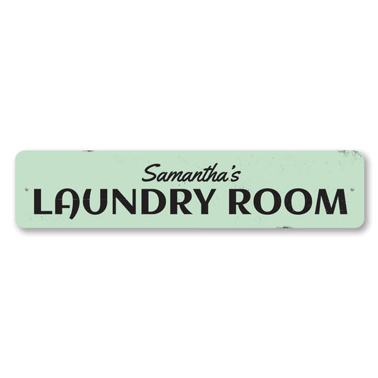 Laundry Room Name Metal Sign
