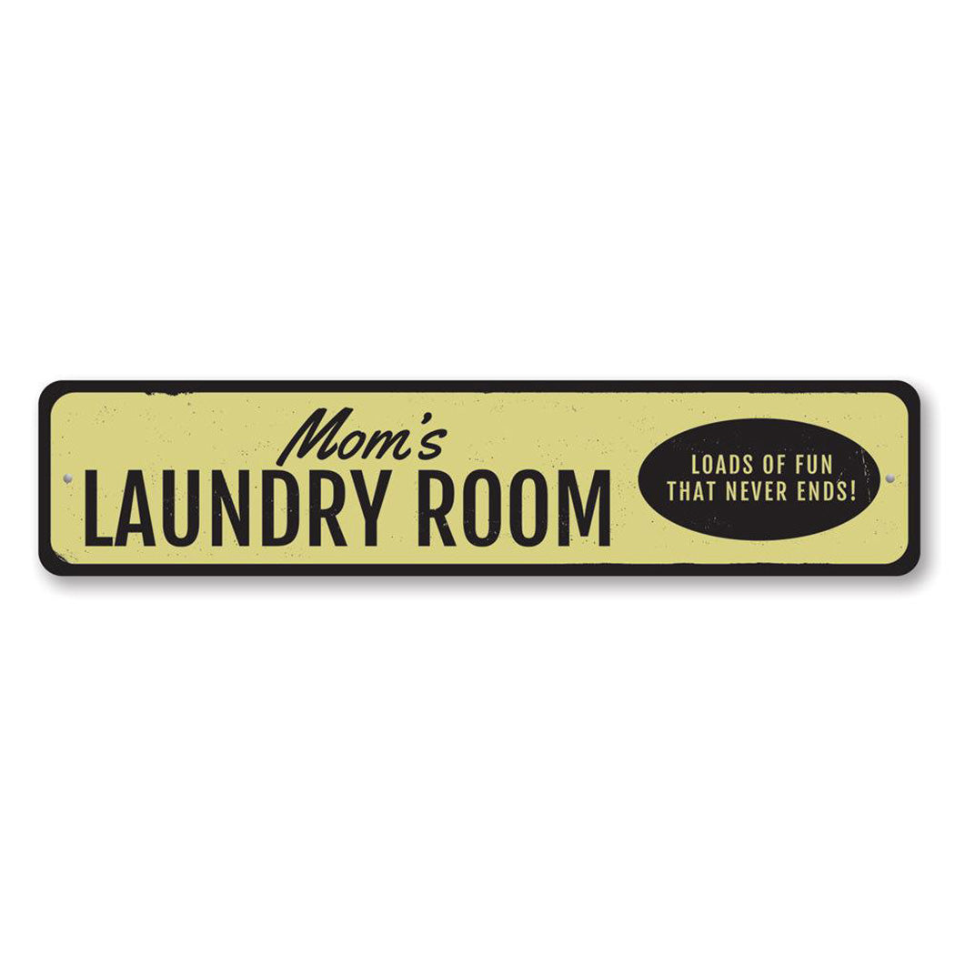 Mom's Laundry Room Metal Sign