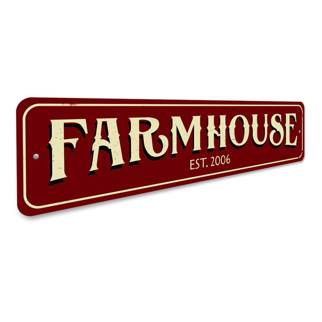 Farmhouse Established Date Sign
