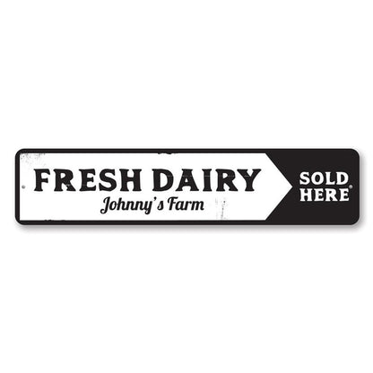Fresh Dairy Metal Sign