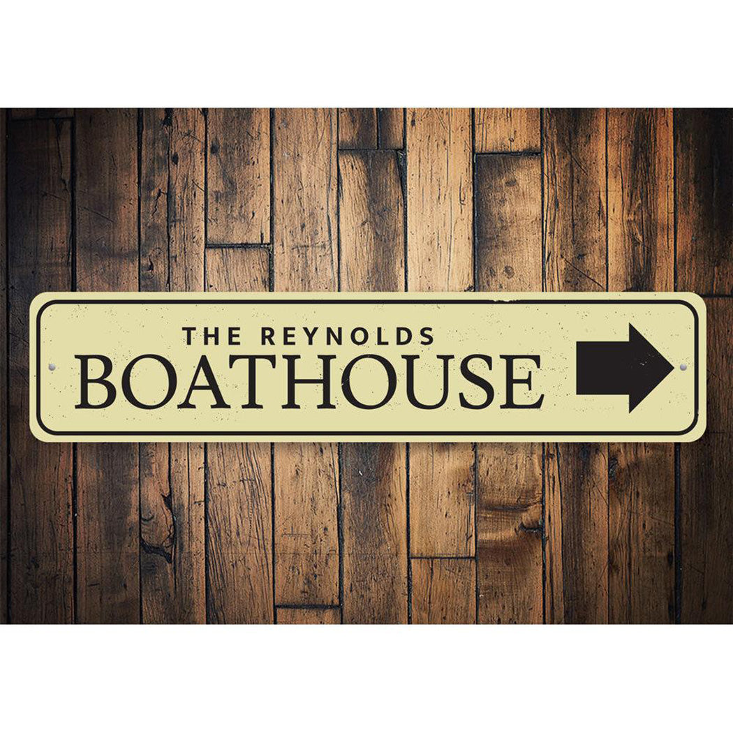 Boat House Arrow Sign