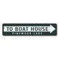 To Boat House Arrow Sign