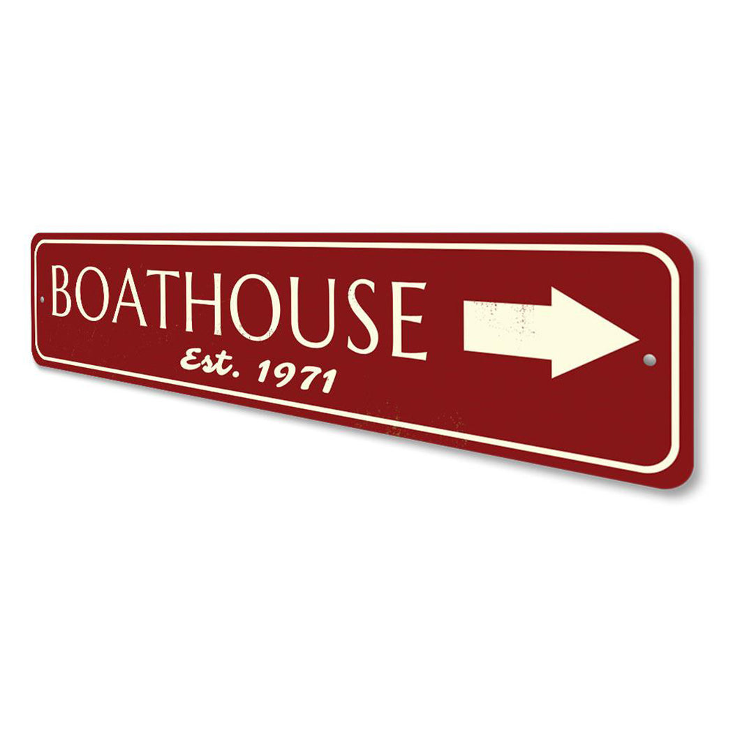 Est Date Boat House Sign