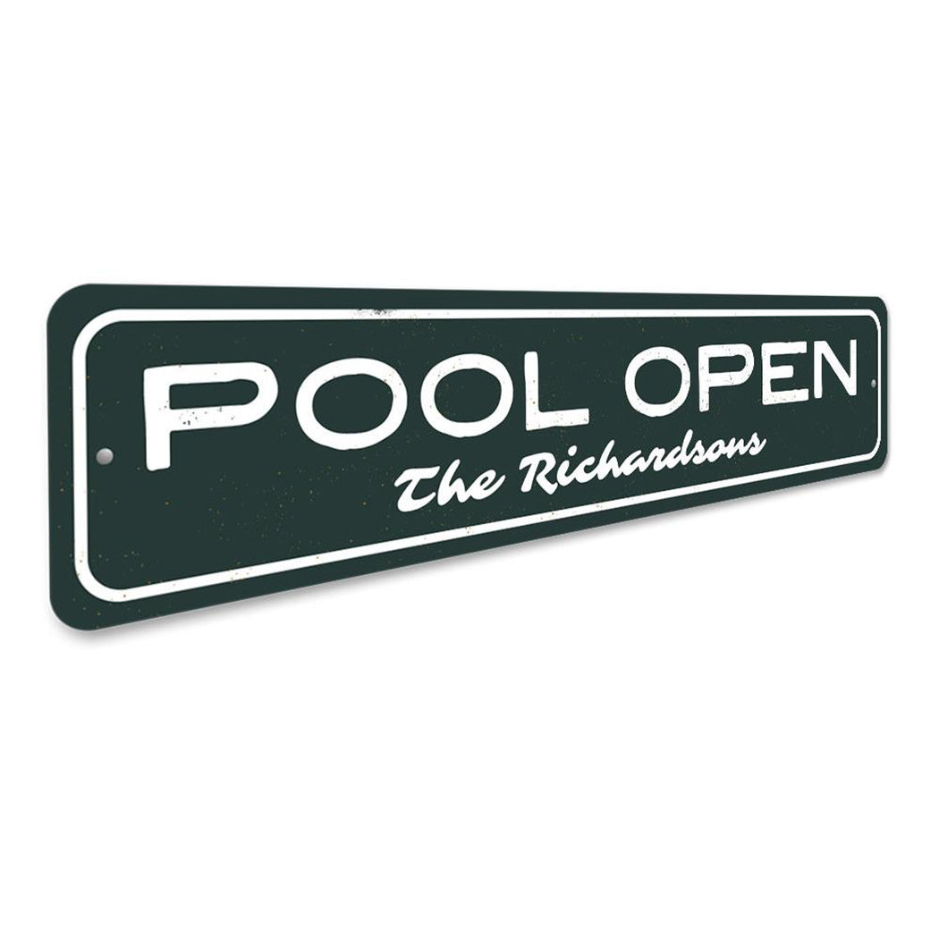 Pool Open Sign