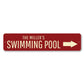 Swimming Pool Arrow Sign
