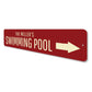 Swimming Pool Arrow Sign