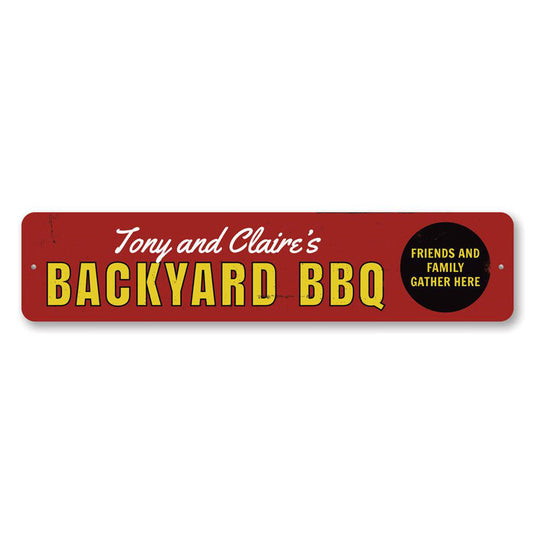 Backyard BBQ Metal Sign