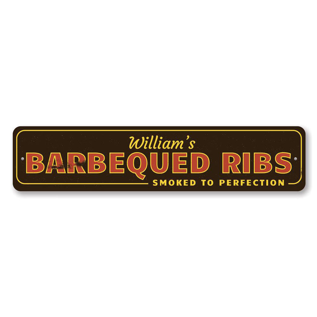 Barbecued Ribs Metal Sign