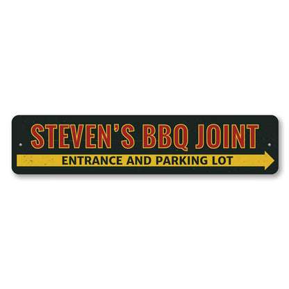 BBQ Joint Directional Metal Sign