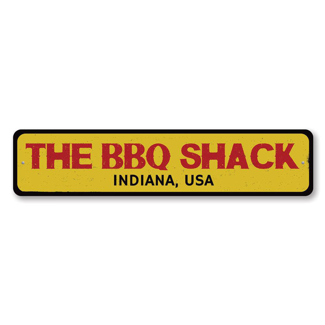 BBQ Shack Location Metal Sign