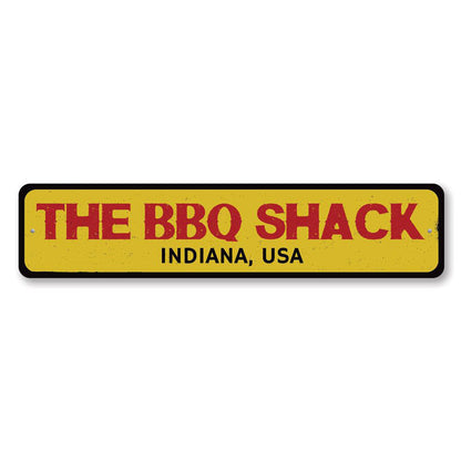 BBQ Shack Location Metal Sign