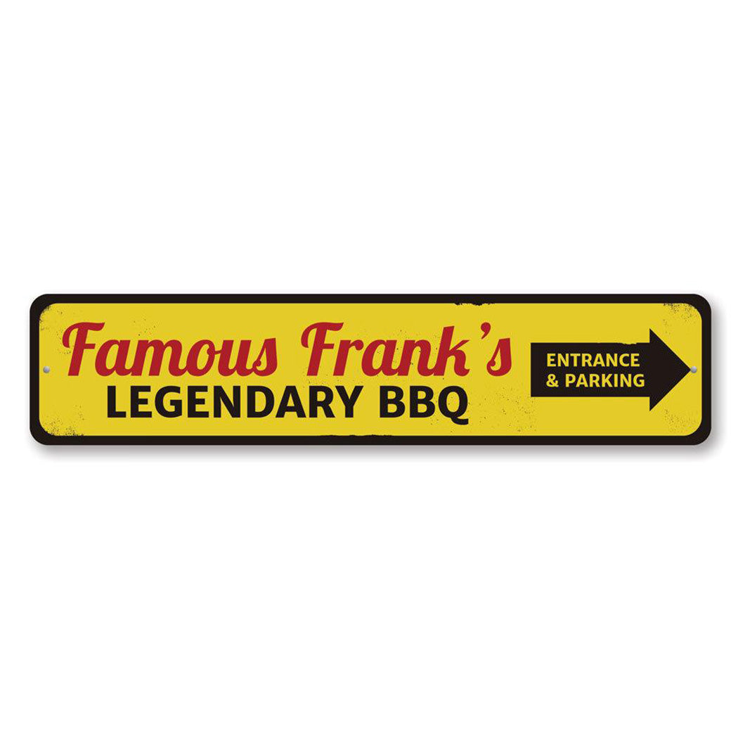 Famous BBQ Metal Sign