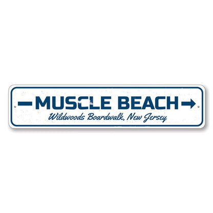 Muscle Beach Metal Sign