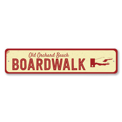 Boardwalk Pointing Hand Metal Sign