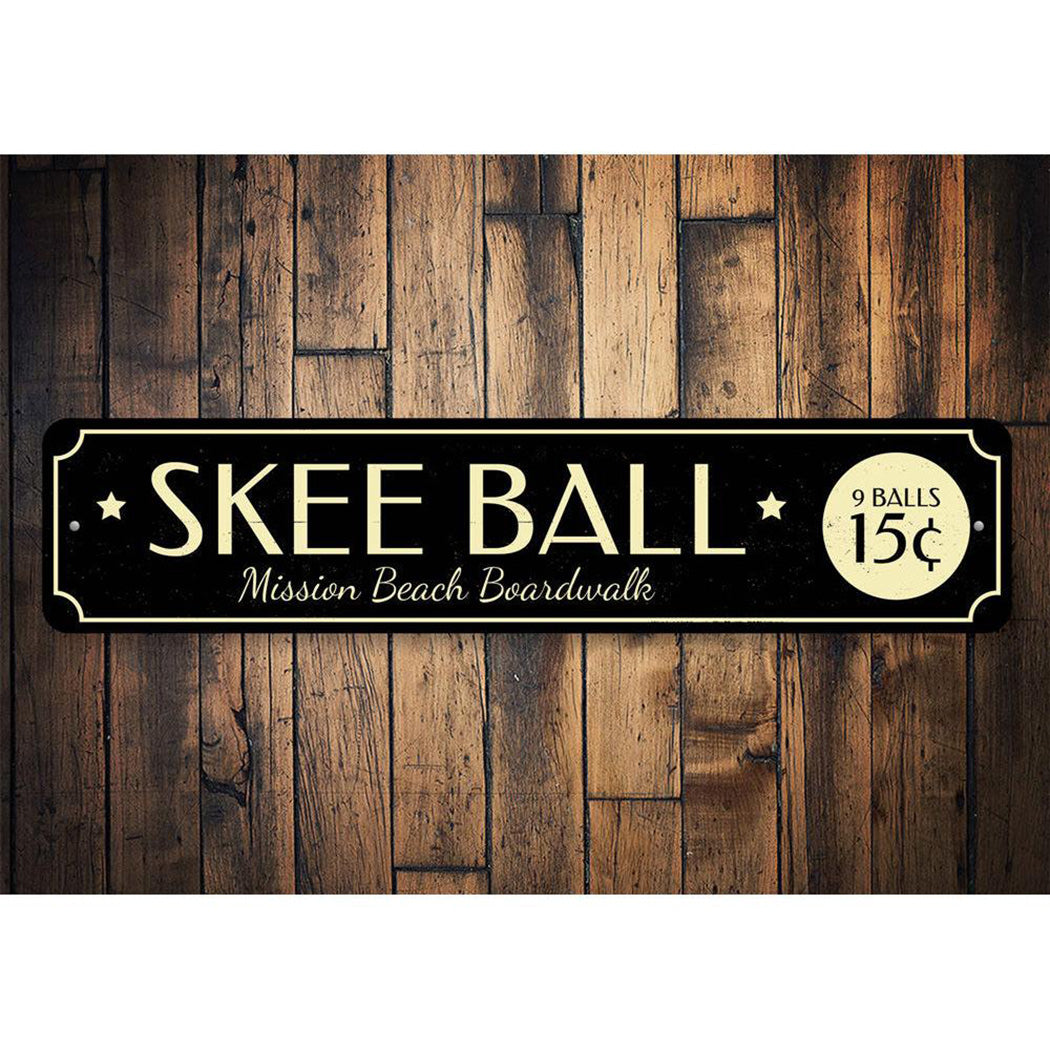 Skee Ball Sign