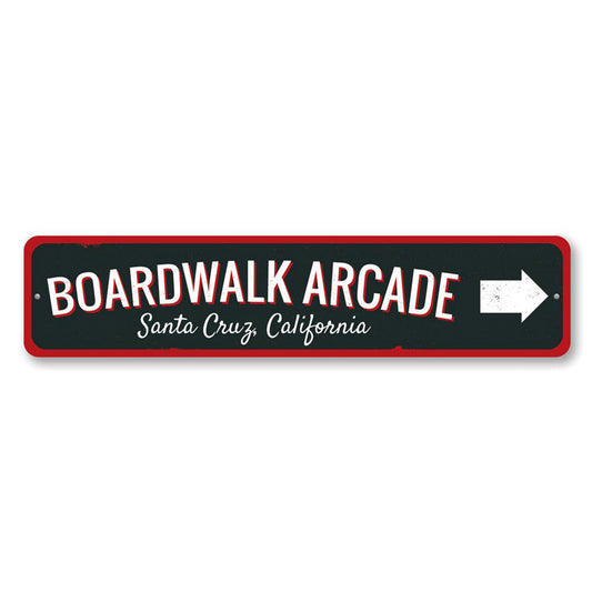 Boardwalk Arcade Metal Sign