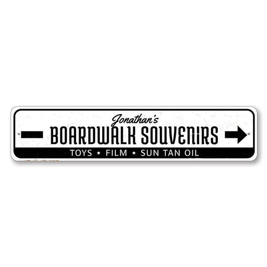 Boardwalk Souvenirs Metal Sign