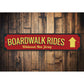 Boardwalk Rides Arrow Sign