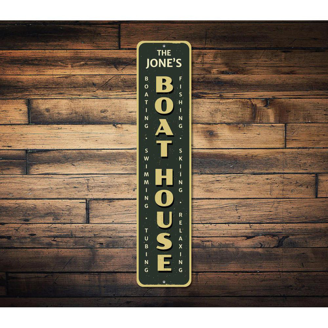 Boat House Vertical Sign