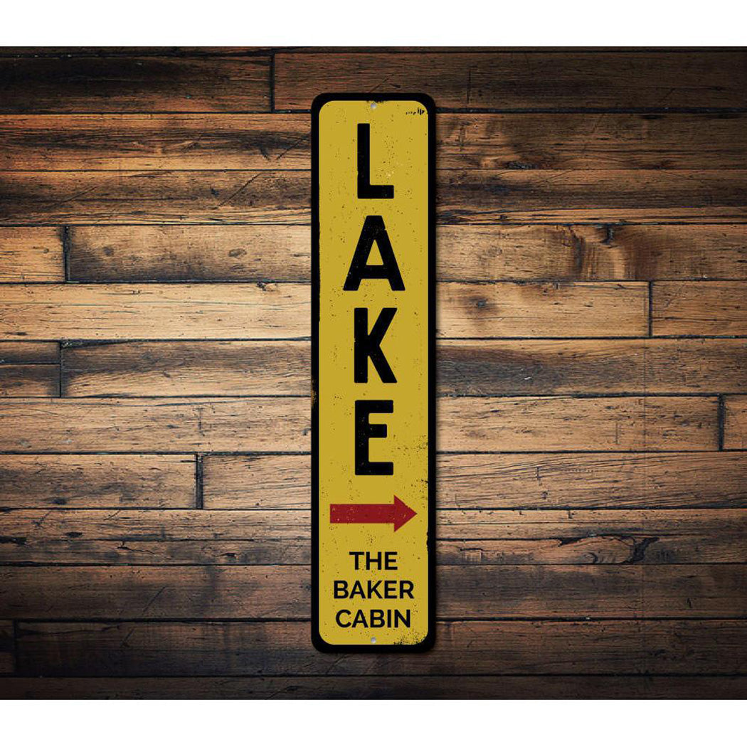 Lake Vertical Sign