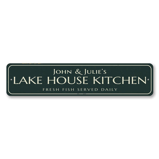 Lake House Kitchen Metal Sign