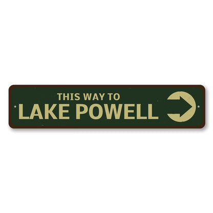 This Way To Lake Metal Sign