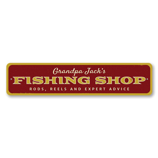 Fishing Shop Metal Sign
