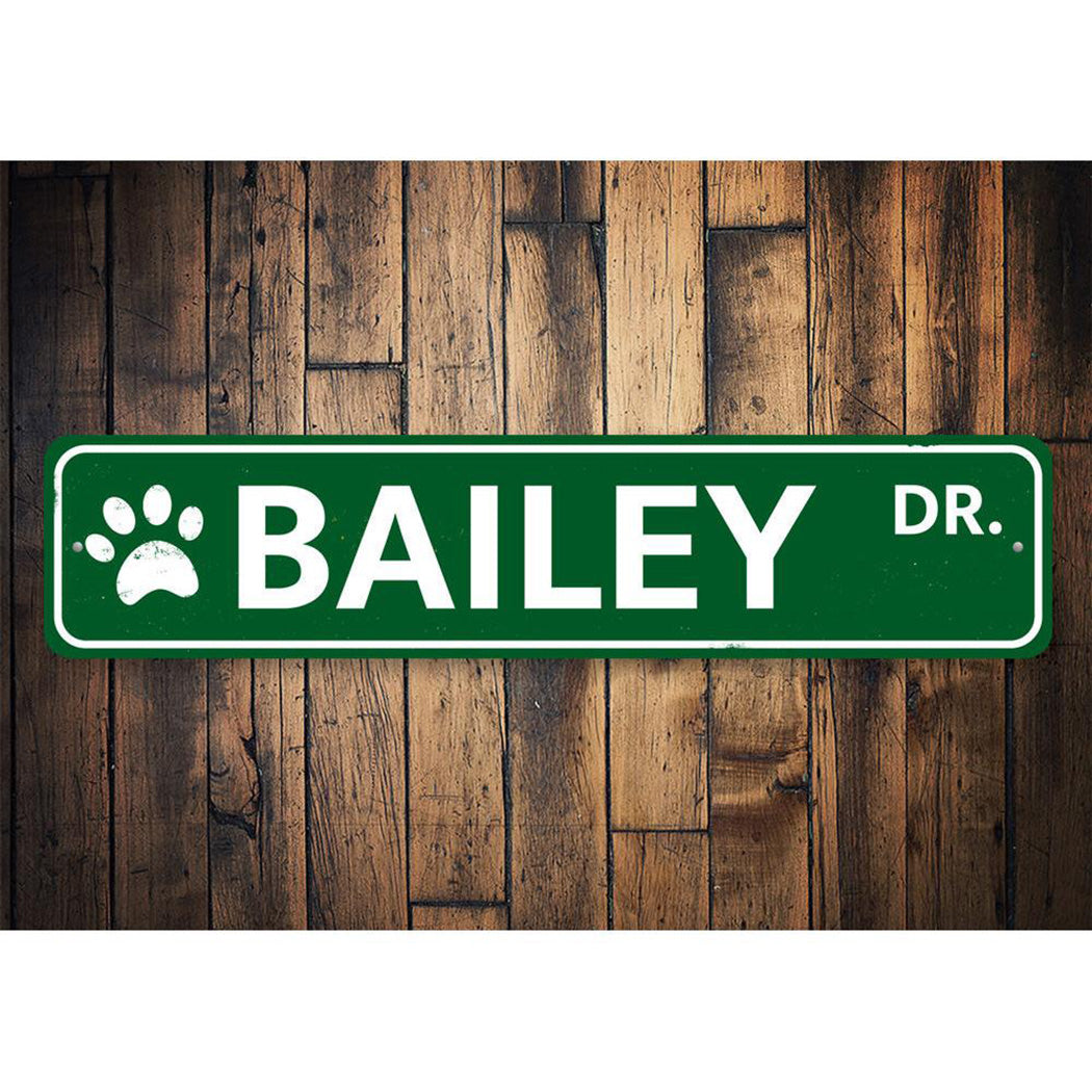 Pet Name Street Sign