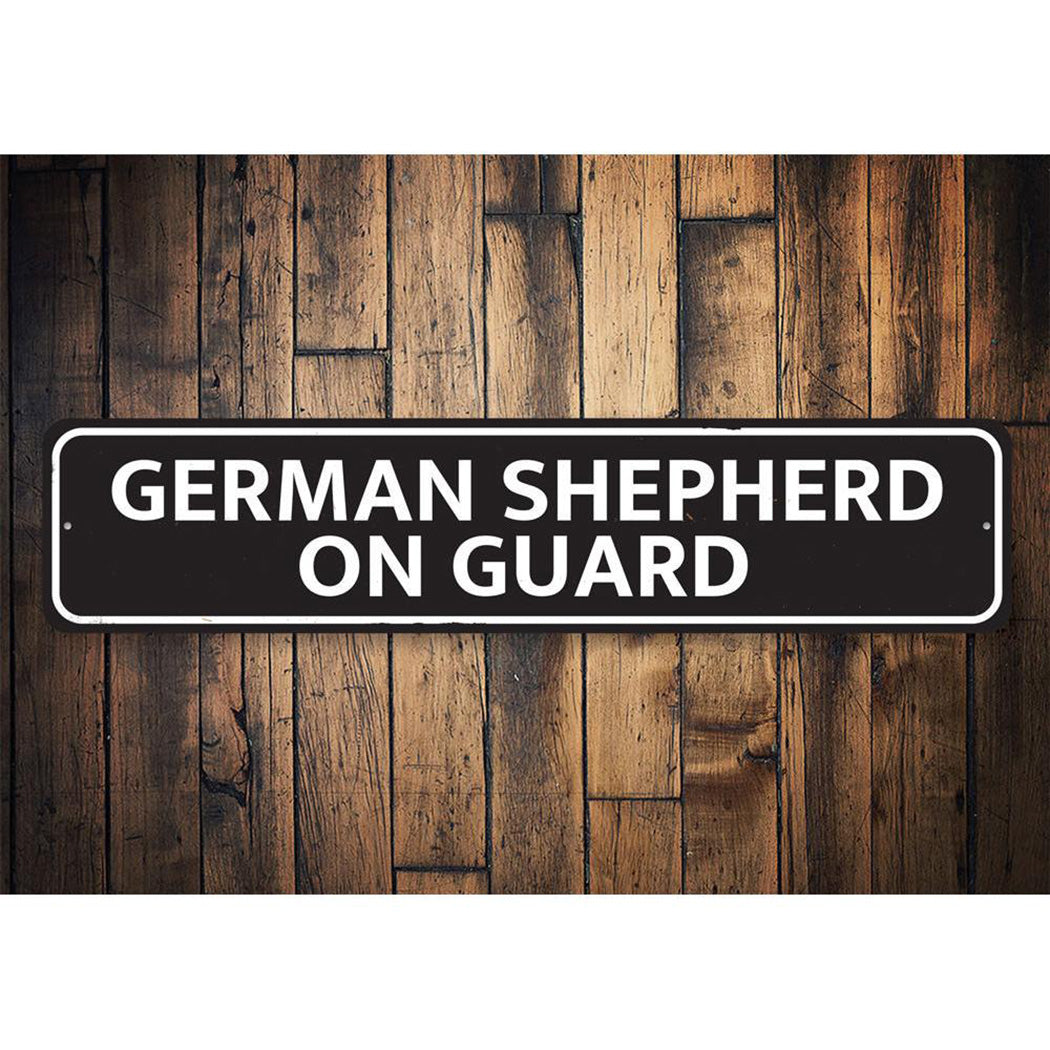 German Shepherd On Guard Sign
