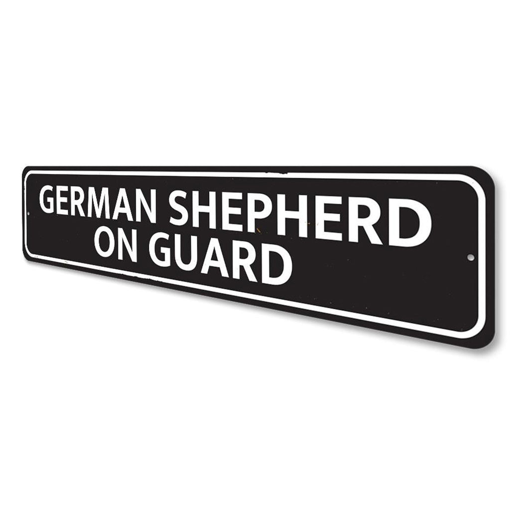 German Shepherd On Guard Sign