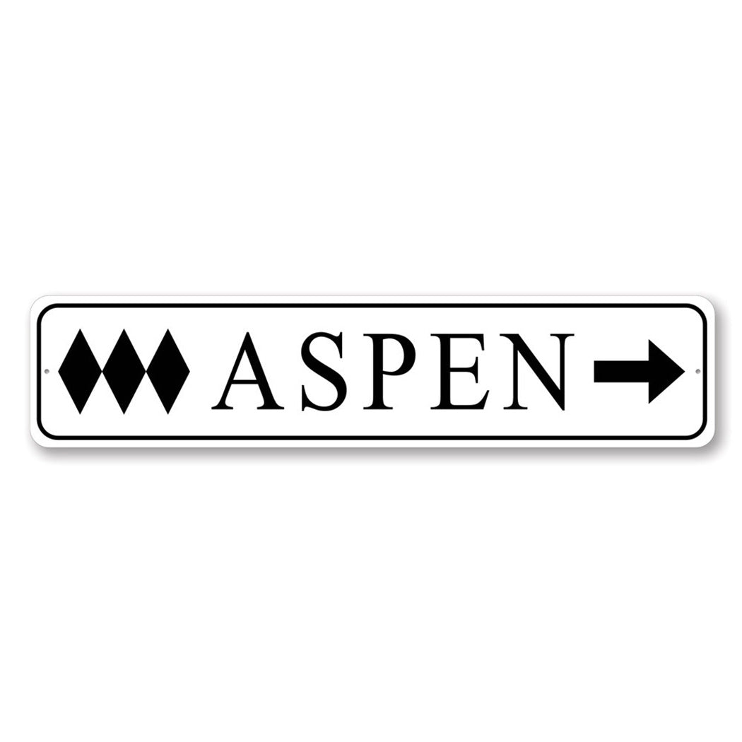 Aspen Triple Diamond Arrow Sign