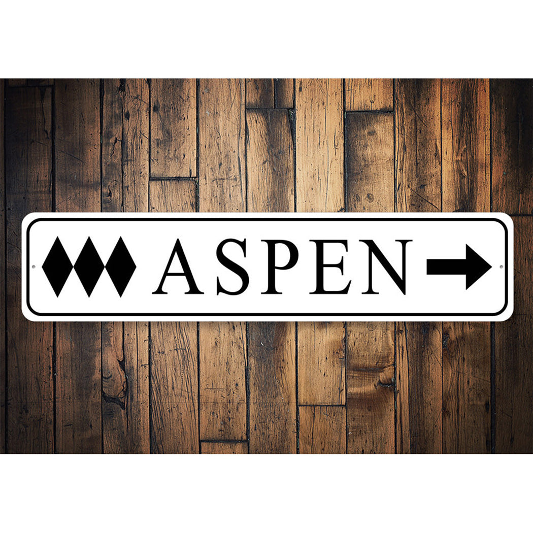 Aspen Triple Diamond Arrow Sign