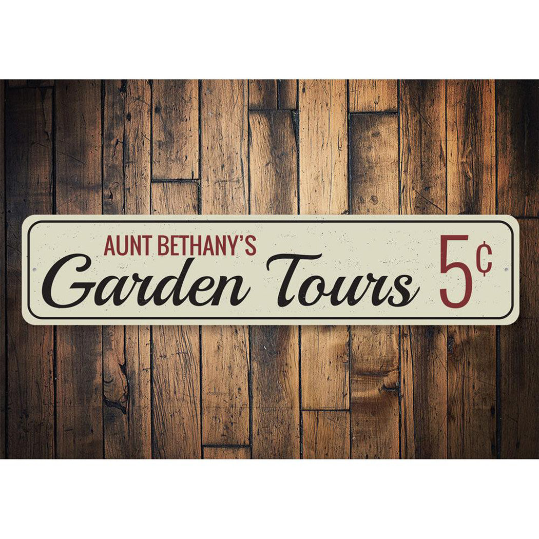 Garden Tours Sign