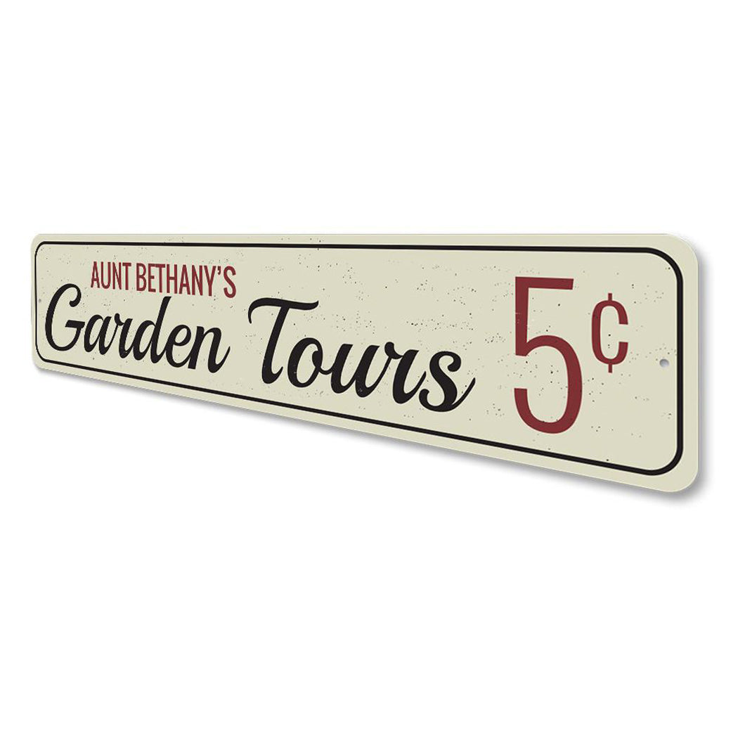 Garden Tours Sign