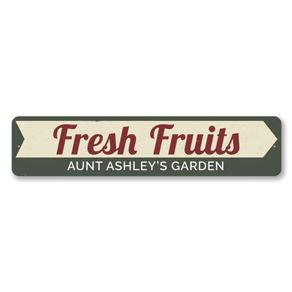 Fresh Fruits Metal Sign