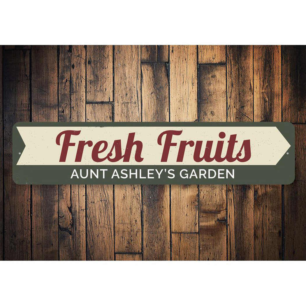 Fresh Fruits Sign