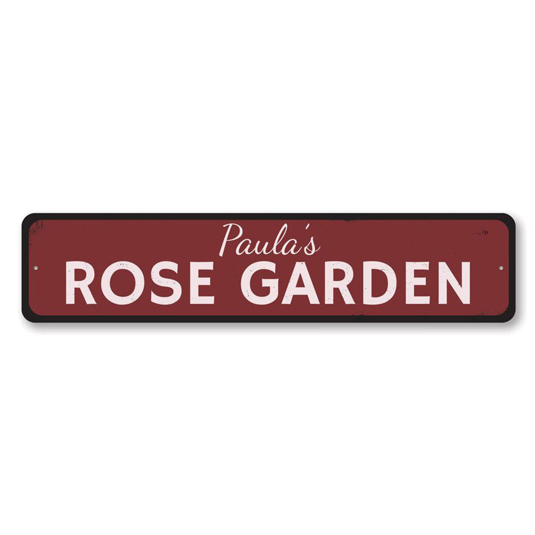 Rose Garden Metal Sign