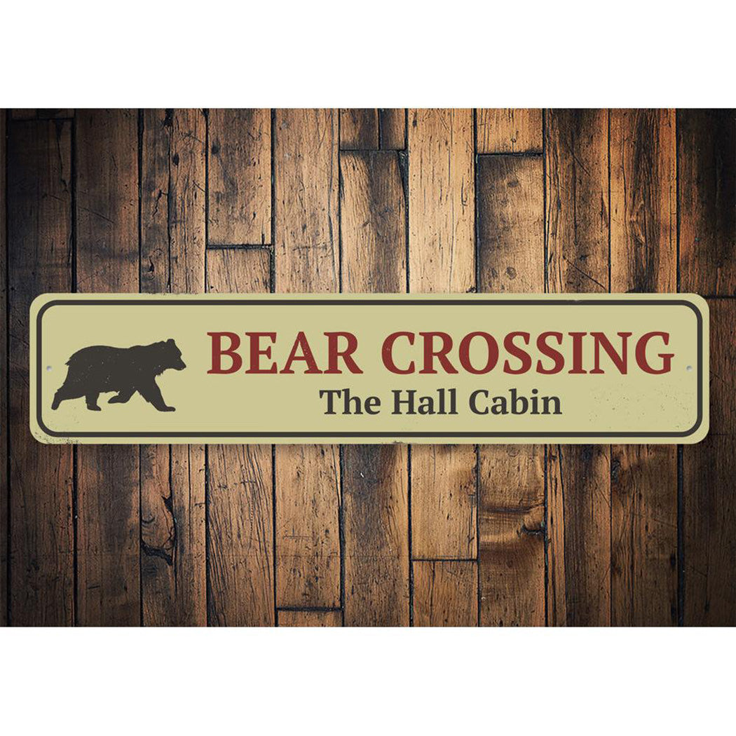 Bear Crossing Sign