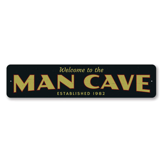 Man Cave Welcome Metal Sign