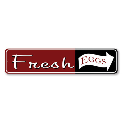 Fresh Eggs Arrow Sign