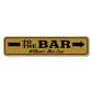 To the Bar Arrow Metal Sign