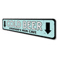 Cold Beer Arrows Sign