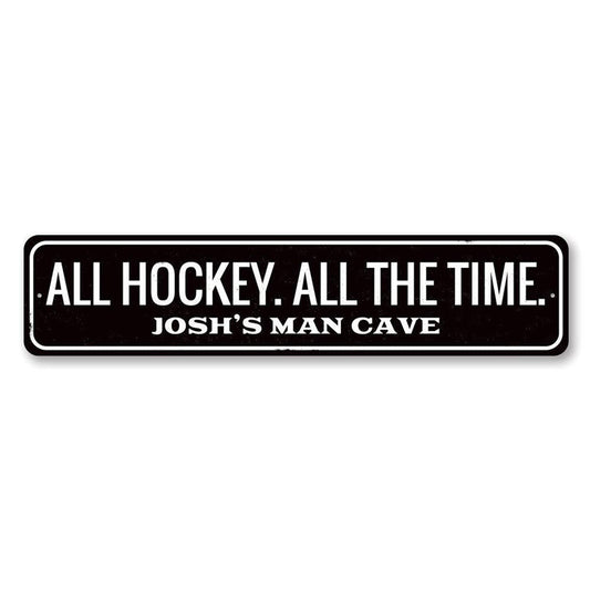 All Hockey Metal Sign